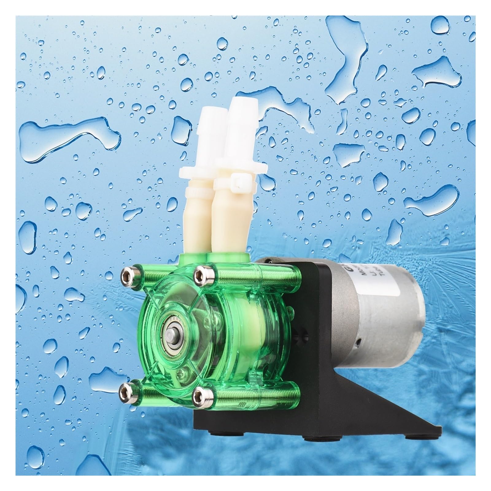 12 V/24 V Dosierpumpe, Schlauchpumpe, Mini-Wasser-Flüssigkeitspumpe, BPT-Rohr, selbstansaugend, 700 ml/min for Aquarium Lab, L-Panel-Stil Industrielle Anwendung(12V)