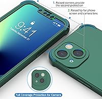 Vista 5 de ORETECH Funda para iPhone 13, con [2 protectores de pantalla] [prueba de caídas de grado militar de 15 pies] [protección de cámara] cuerpo completo