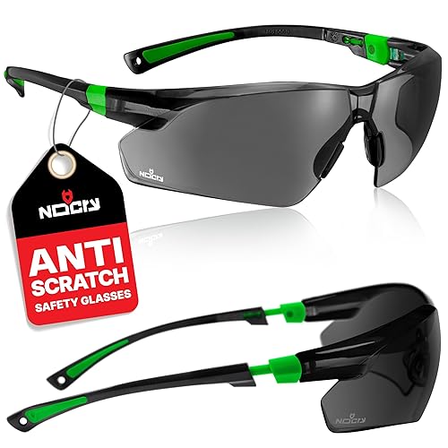 NoCry Safety Sunglasses with Green Tinted Wraparound Lenses; Tinted Safety