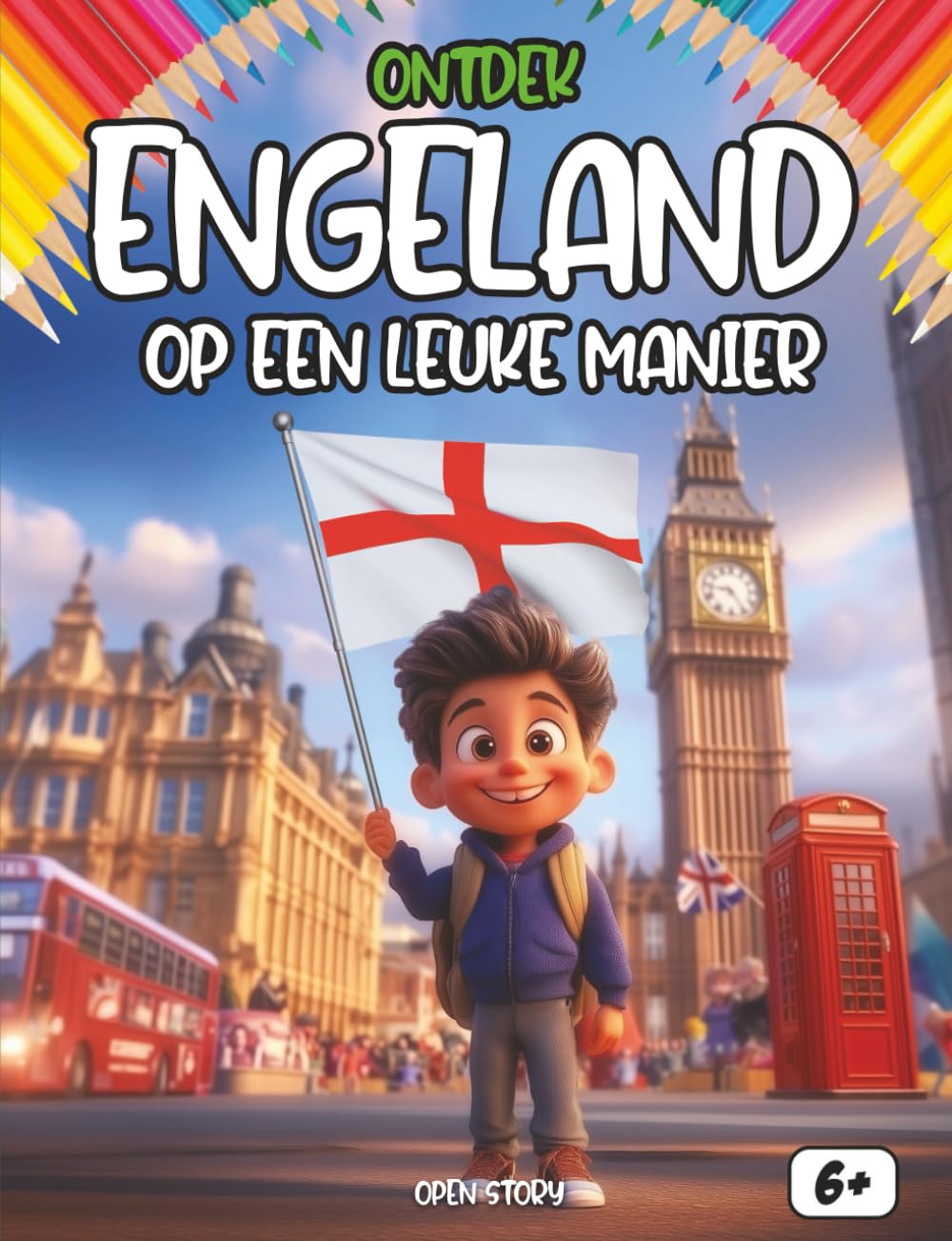 Ontdek Engeland op een leuke manier: Een compleet educatief kinderboek over geschiedenis, cultuur, tradities, helden, legendes, quizvragen en kleurplaten