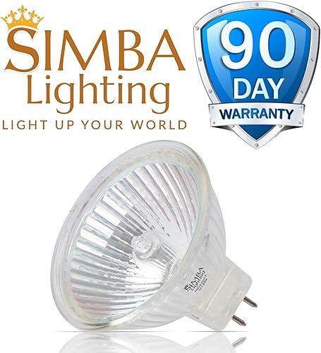 Miniatura 6 de Simba Lighting Bombillas halógenas MR16 de 20 W y 12 V (paquete de 6) para paisaje, luces de pista, fibra óptica, lámparas de escritorio, focos BAB