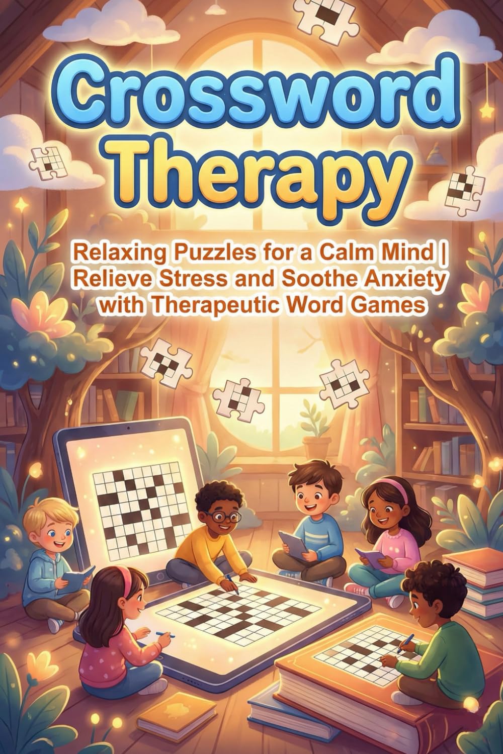 Crossword Therapy: Relaxing Puzzles for a Calm Mind | Relieve Stress and Soothe Anxiety with Therapeutic Word Games