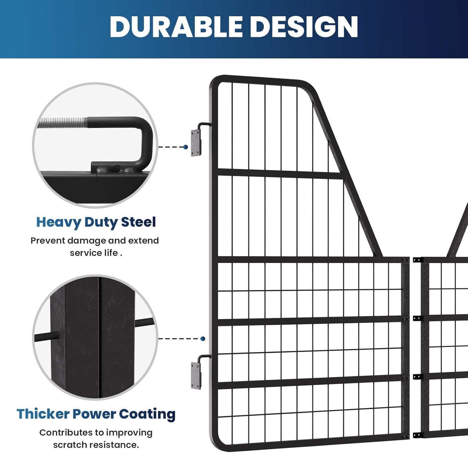 Heavy Duty Steel Horse Stall Gatem, 52" W×42" H Stall Guards for Horses, Essential Horse Stall Accessories, Fits Standard Barn Doorways (52" W x 42" H)