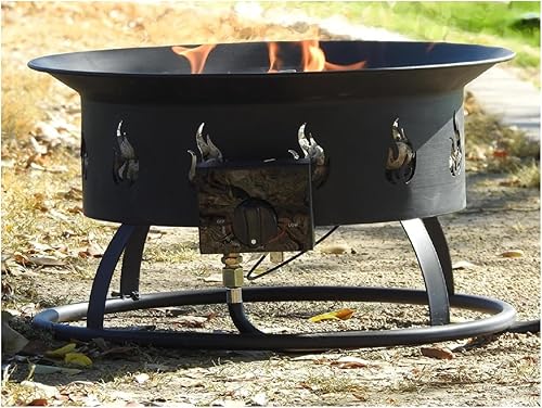 Miniatura 5 de AZ Patio - Fogata portátil redonda para campamento, color negro