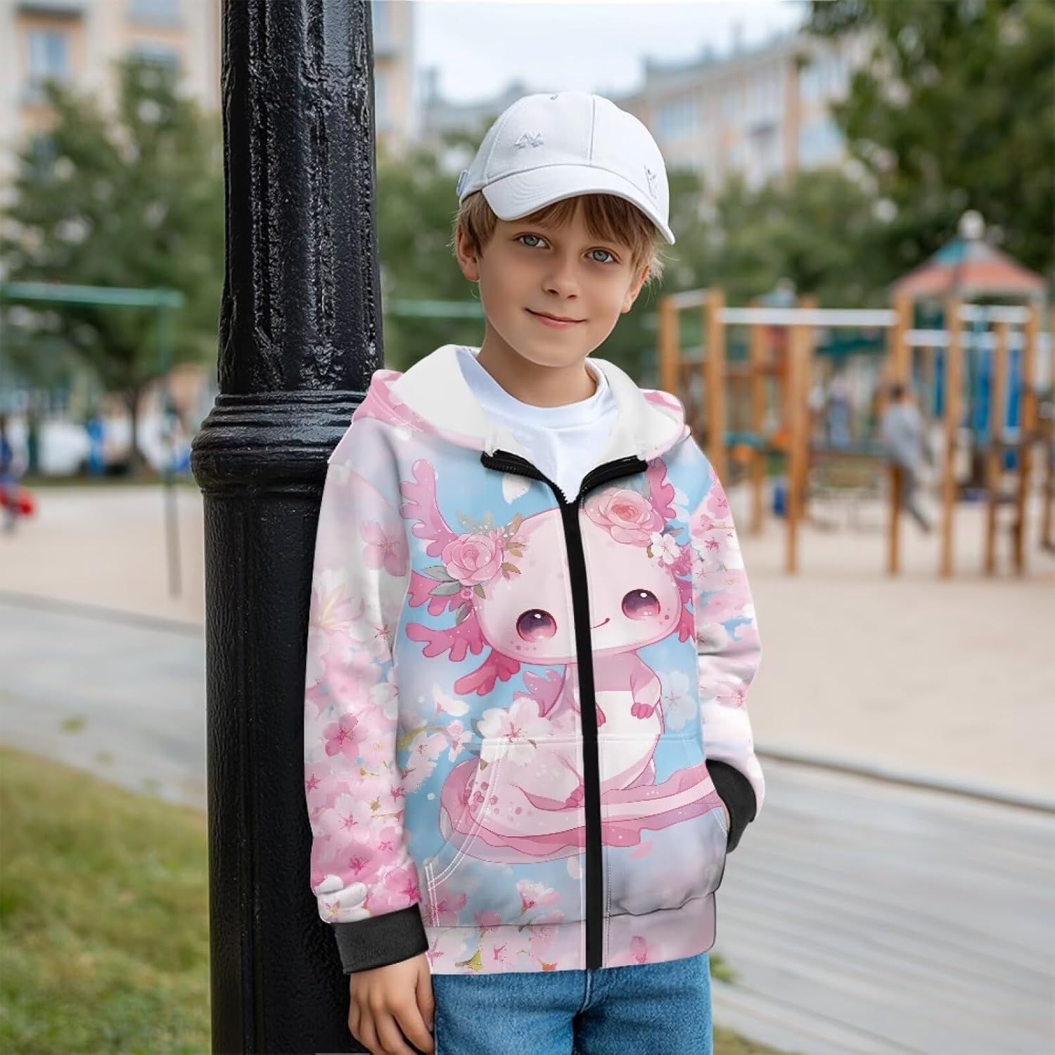 Bulopur Hoodie for Girls Full Zip Casual Sweatshirt with Pockets Long Sleeve Hoodie Warm Thick Fall Winter Clothes - Image 2