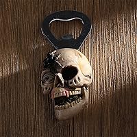 Vista 7 de 4 abridores de botellas con cabeza de calavera, abridor magnético de botellas de cerveza para nevera, barman en casa, restaurante, Halloween