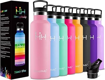 Amazon Honeyholly 水筒 ステンレスボトル 魔法瓶 真空断熱 直飲み 保温保冷 男女兼用 子供用 350ml 500ml 600ml 750ml大容量 ウォーターボトル スポーツボトル アウトドアボトル おしゃれ かわいい 軽い コップ 釣り 登山 自転車 遠足 Honeyholly 水筒 マグボトル