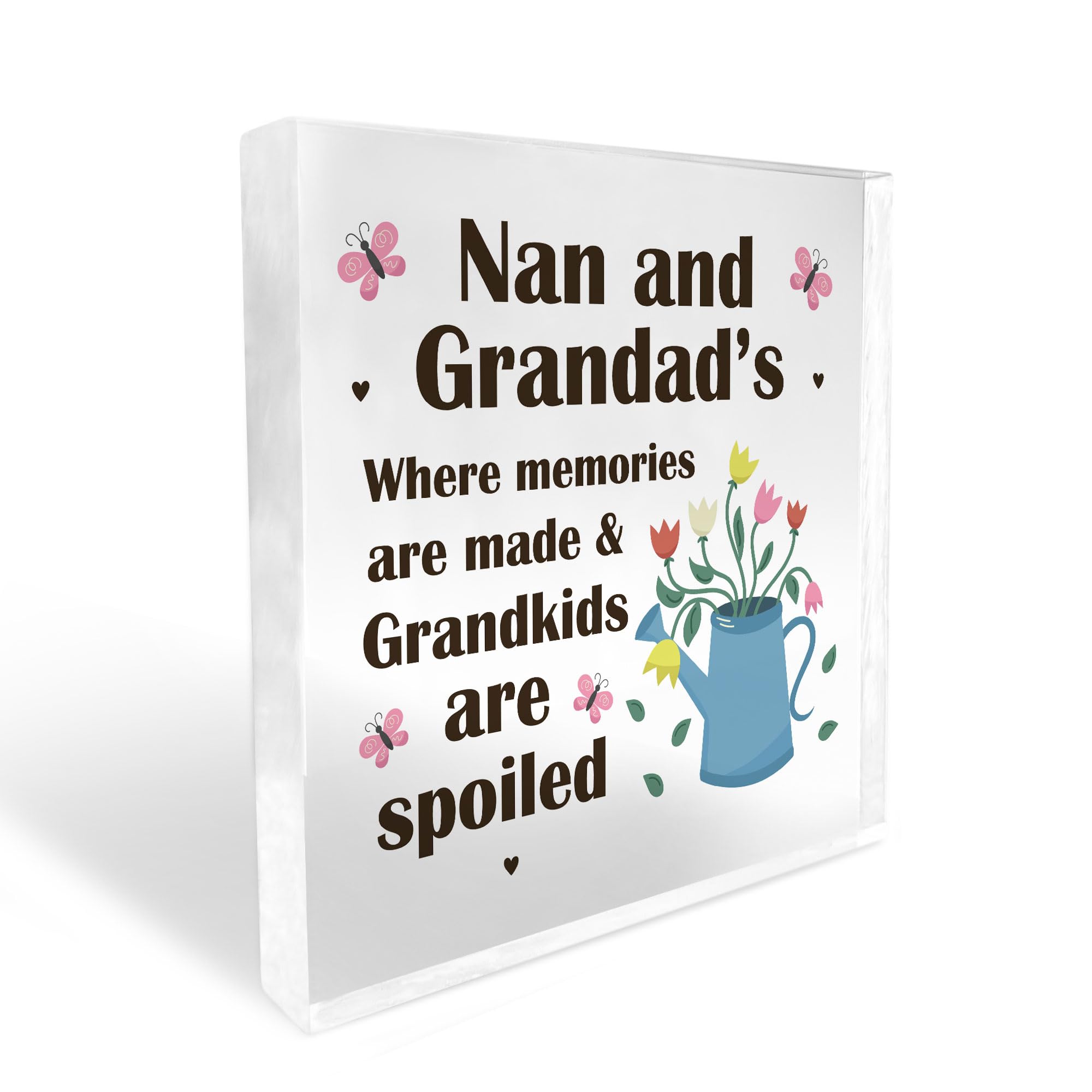 Red Ocean Nan Grandad Plaque Home Decor Christmas Birthday Gifts For Grandparent Gifts For Nan Grandad Keepsake