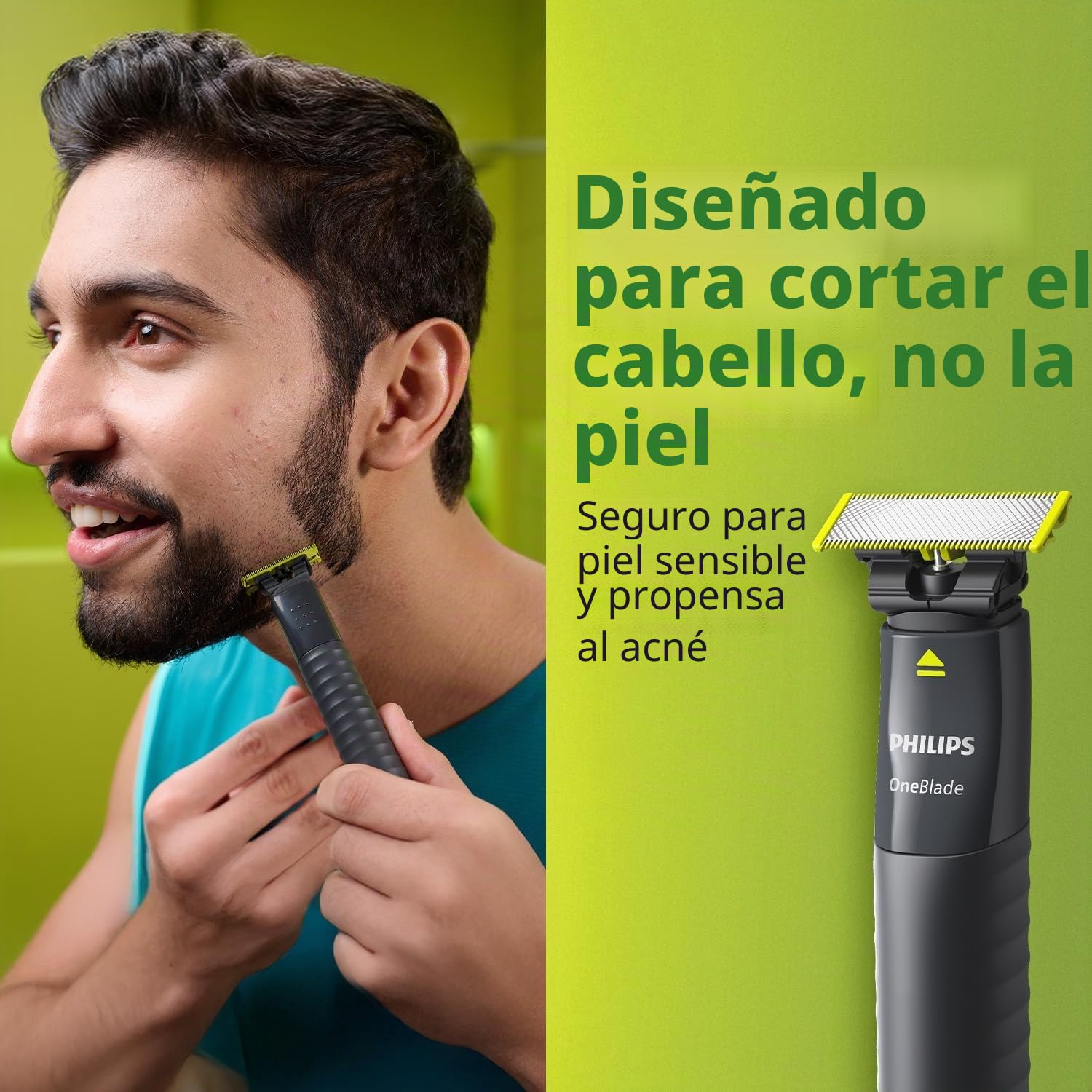 Philips OneBlade QP1424/10-2 peines de rastrojo (1, 3 mm), recargables, uso en húmedo y seco