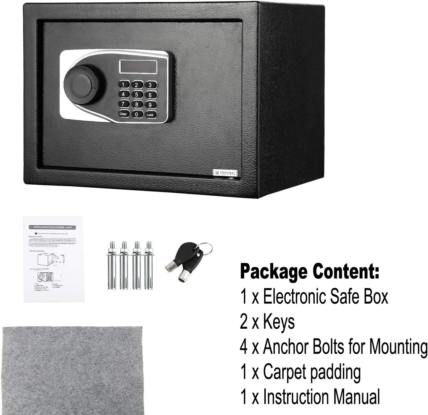 Nеw Dеаl Electronic Security Safe Box, LED Digital Lock Box, 13.7 x 9.8 x 9.8 in Key Combination Code Safe Box Steel Money Box for Home, Office, Hotel Rеvіеw Prоduсt Electronic Security Safe Box, LED Digital Lock Box, 13.7 x 9.8 x 9.8 in Key Combination Code Safe Box Steel Money Box for Home, Office, Hotel