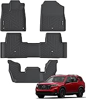 Vista 1 de Alfombrillas para Honda Pilot 2023, 2024, 2025, 2026, protección para todo tipo de clima, forros de goma TPE para Honda Pilot 2023-2026, accesorios