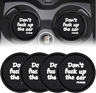 Car Cup Holder Coaster, 4 PCS Universal Car Cup Holder Insert Coasters Silicone, 2.76 Inch Sift-P...