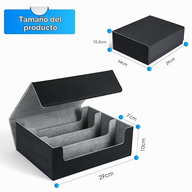 Foto 2 de 7 de Newpop Caja Cartas Magic para 1800 Cartas, Separadores de Tarjetas Coleccionables