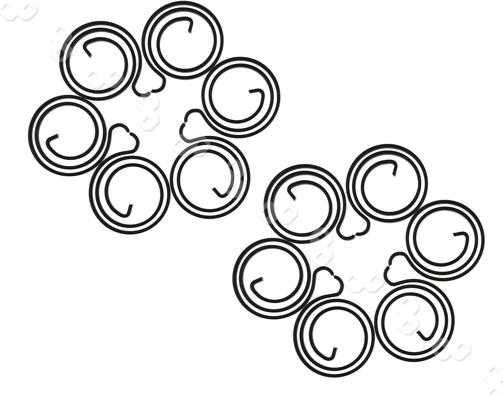 Micro Traders 12pcs Turning Lever Door Handles Spring Coil Replacement Parts 2.5 Turn Coil for Right Handed and Left Handed