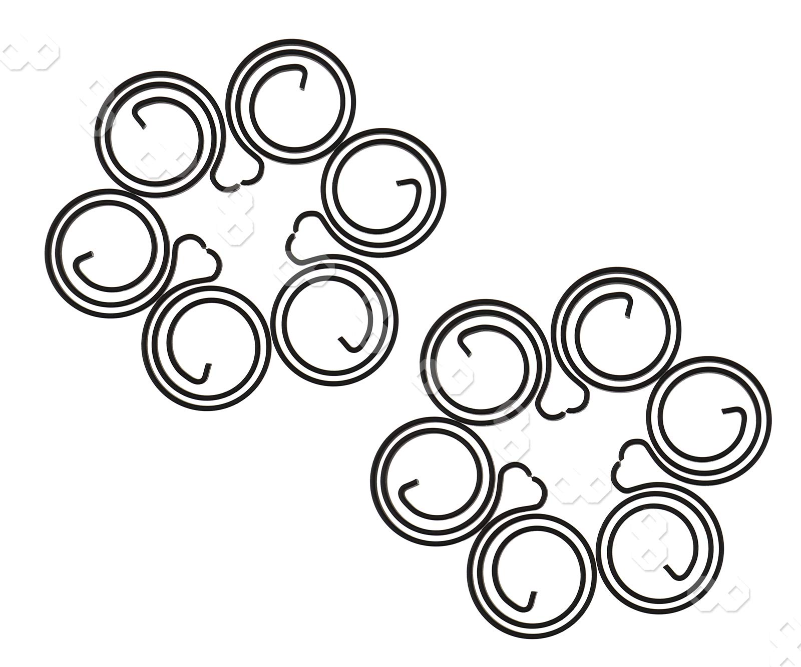 Micro Traders 12pcs Turning Lever Door Handles Spring Coil Replacement Parts 2.5 Turn Coil for Right Handed and Left Handed