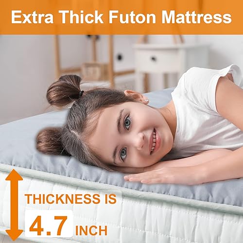 Miniatura 3 de NeuType Colchón futón extra grueso para adultos y niños, adecuado para campamento, viajes por carretera, habitación de invitados, colchón de futón