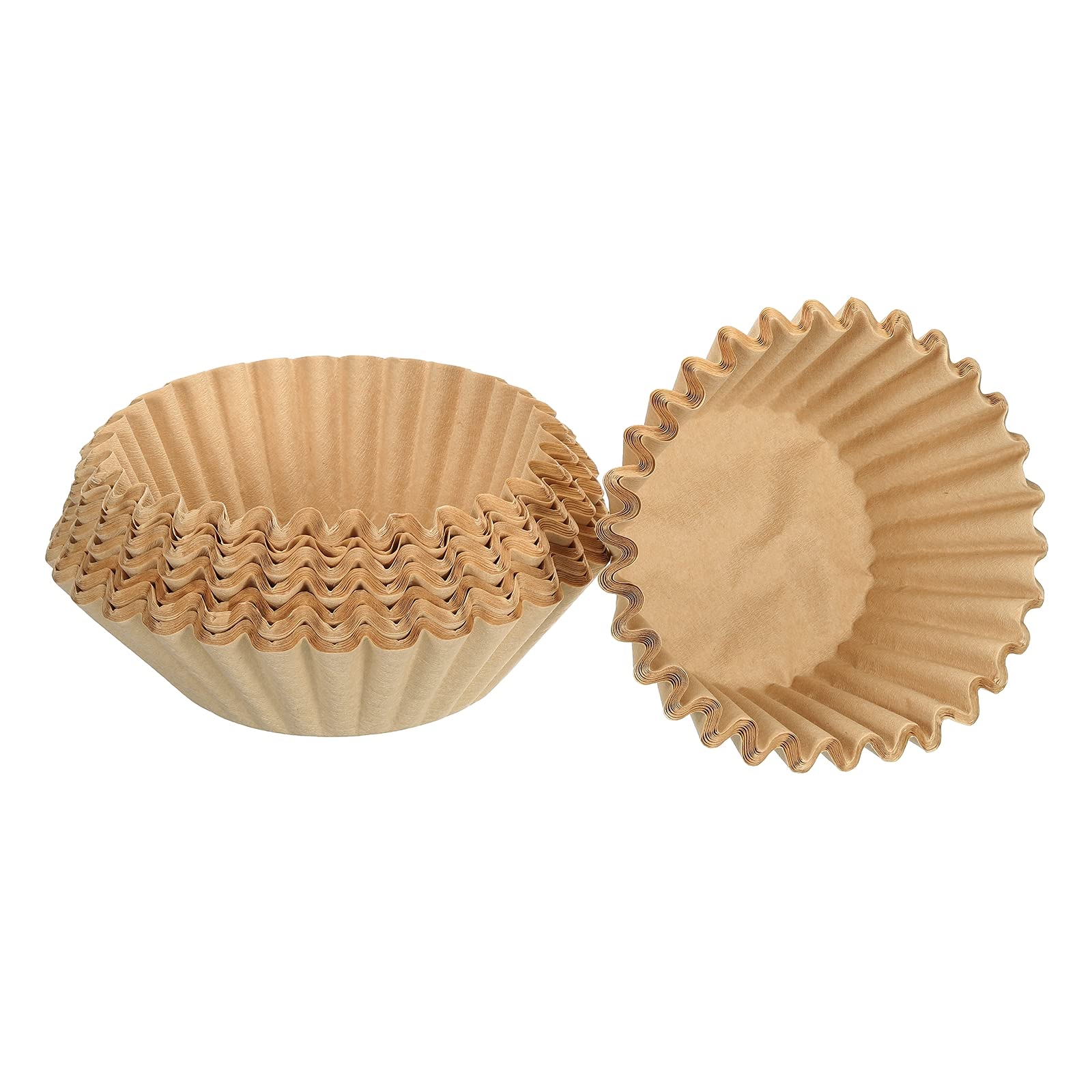 PATIKIL 6-10 Cup Wave Coffee Filter Brown Paper Filter 9.8x4.3 Inch Extraction for Cafe Cake Shop Kitchen (Coffee, Pack of 100)