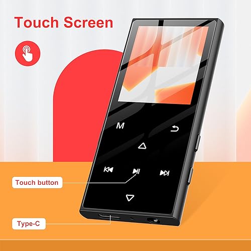 Miniatura 3 de Reproductor MP3 de 128 GB con Bluetooth 5.3, reproductor de música portátil SWOFY D50 Altavoz HD integrado, radio FM, grabadora de voz, sonido de