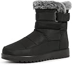 LUCKY STEP Hiver des femmes Snow Bottes Bottes antidérapantes à l'eau Chaussure chaude en fourrure doublée de chaussures de plein air confortables