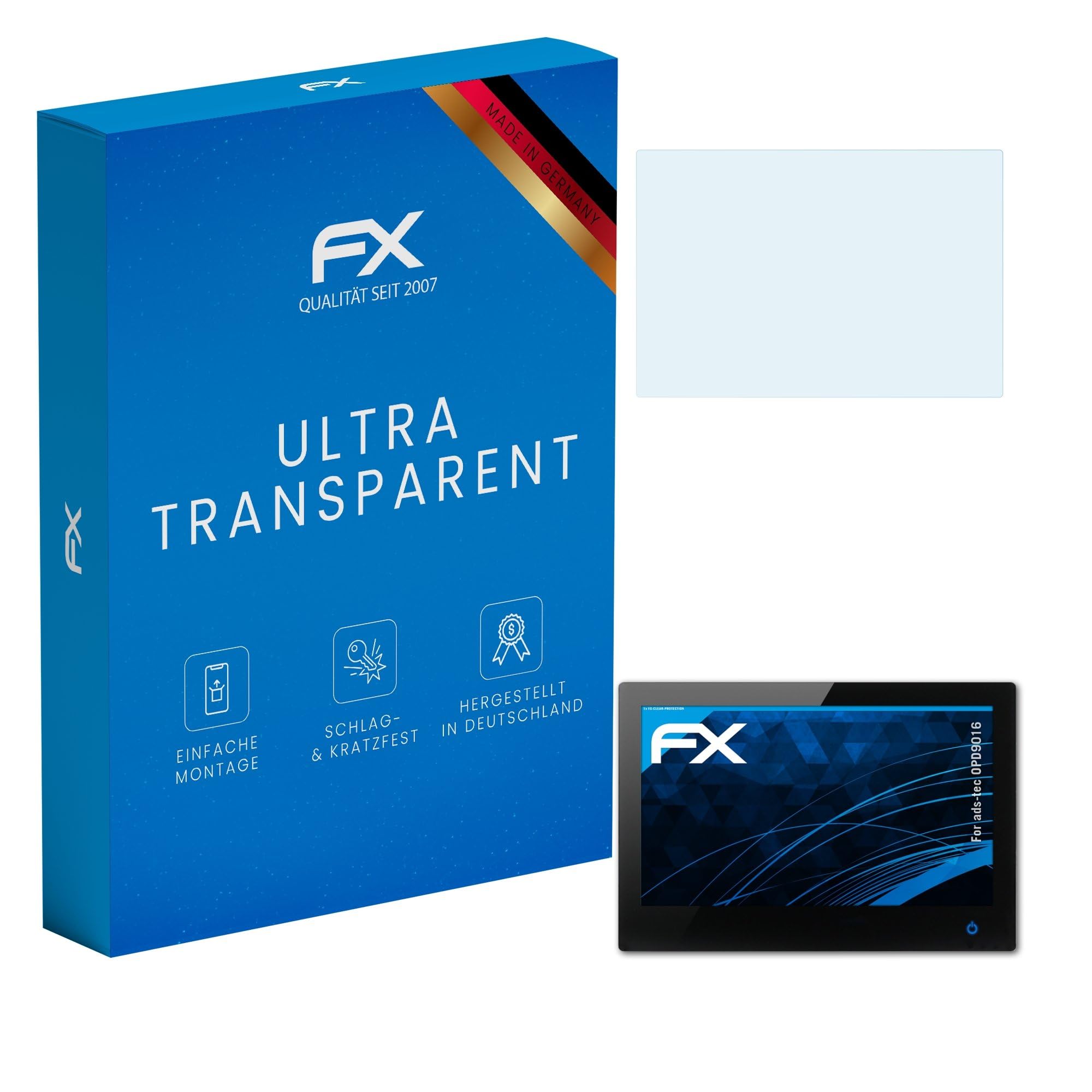 Lámina protectora para ads-tec OPD9016 atFoliX FX película transparente 8