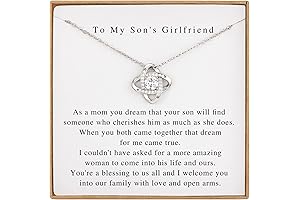 To My Son's Girlfriend Gifts from Mom: Sterling Silver Knot Necklace