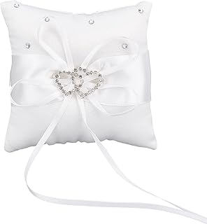 CRASPIRE Wedding Ring Bearer Pillow 10x10cm Ring Cushion Rin