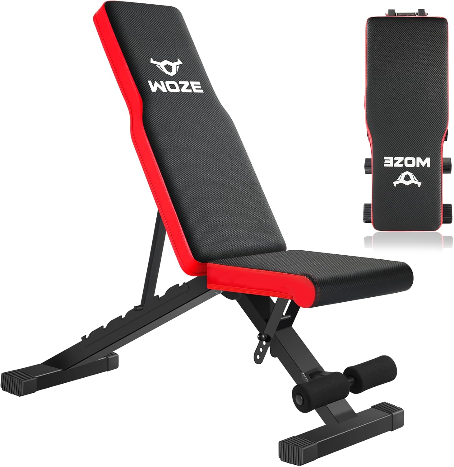 WOZE Adjustable Weight Bench, Full Body Multi-Purpose Workout Bench, Foldable Strength Training Incline Decline Bench for Home Gym - Newly Upgraded : Sports & Outdoors