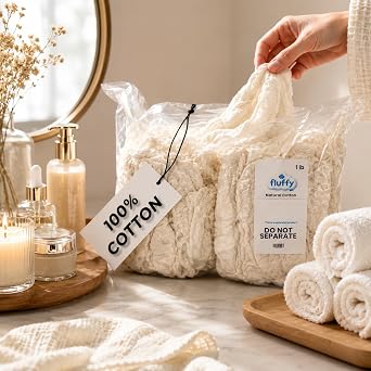 Fluffy 100% Raw Cotton Fiber 4 Pack, 4 lb Total (1 lb Each)