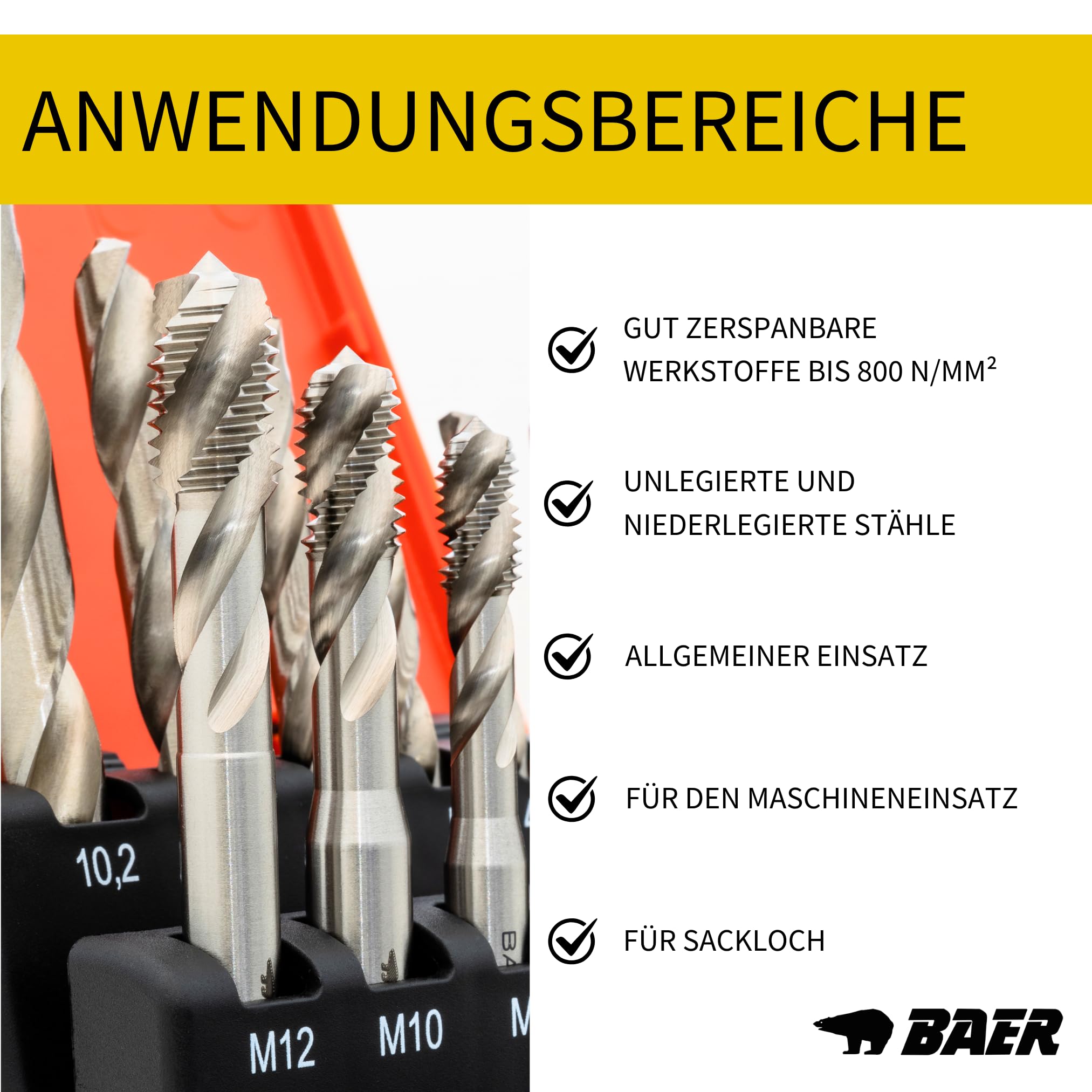 BAER HSSG Handgewindebohrer 3-tlg. Satz M 24 X 3,0  Produktbild-Vorschau 3