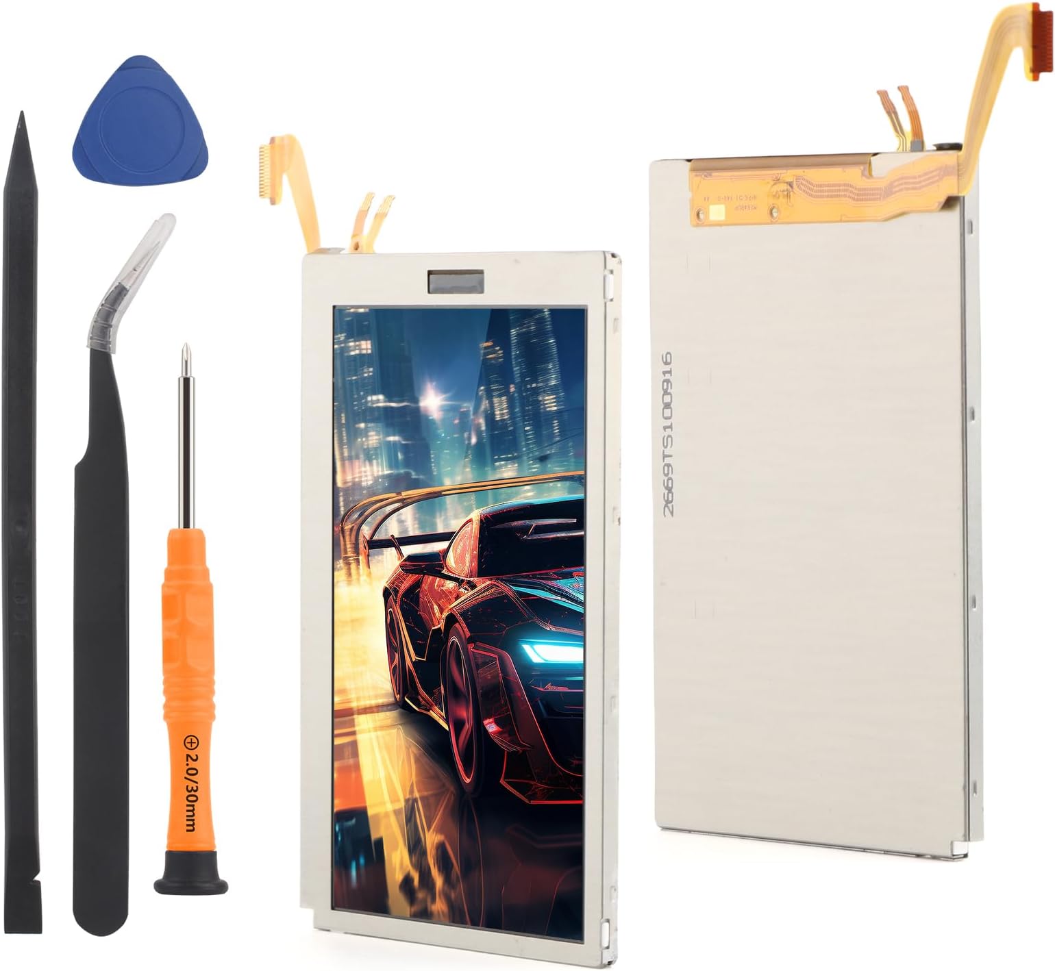 YWLRONG for Nintendo 3DS Top Upper LCD Screen Display for Nintendo 3DS Screen Repair Replacement Assembly Accessories Part with Repair Tools