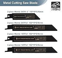 Vista 4 de S SATC Juego de hojas de sierra recíproca, 32 piezas, para metal y madera, hojas de podar, más hojas de sierra de calar