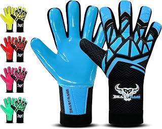 BEAST RAGE Torwarthandschuhe für Kinder Junior 3-10 Jahre|Stabiler Griff mit robustem Latex Jugend Erwachsenen Fußballtorwarthandschuhe für Jungen Fußball