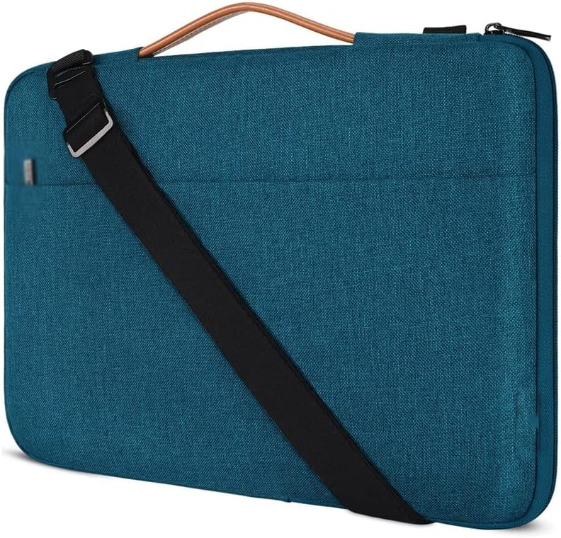 ZHCWT Laptop Bag Cover Waterproof Shockproof Notebook Sleeve Case Shoulder Bag Protective Cover (Color : Green, Size : 14-inch)