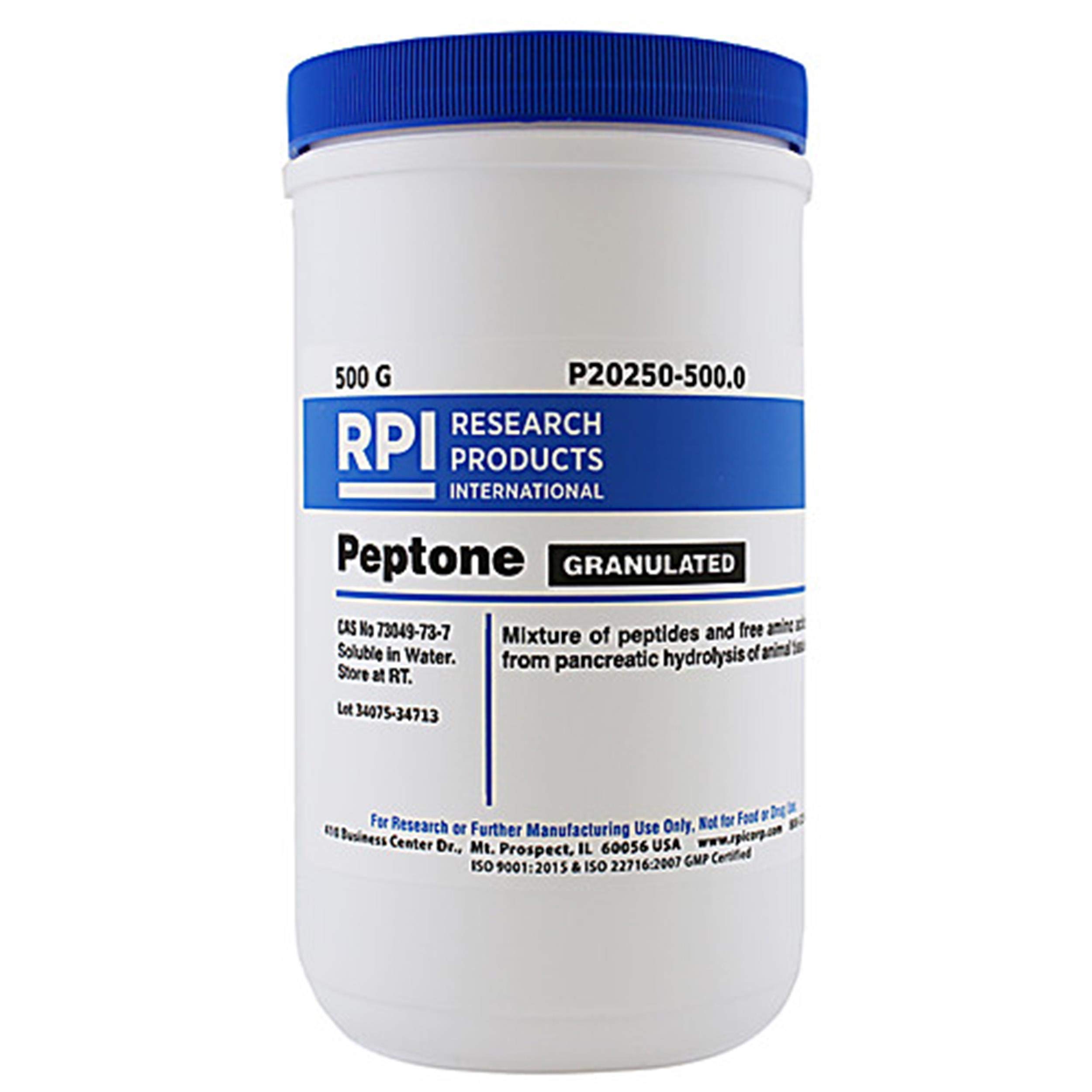 RPI P20250-500.0 Peptone, Granulated, 500g