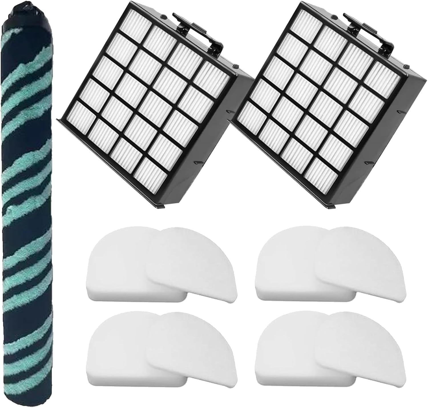 11 Pack AZ4002 HEPA Filters Replacement and Roller Brush Compatible with Shark Detect Pro Max Lift-Away Duo Clean AZ4000 AZ4002 AZ4000C Upright Vacuum Cleaner
