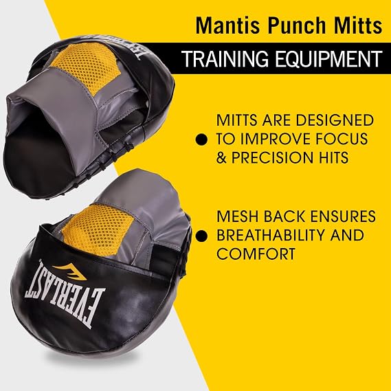 Everlast Mantis Mitts Punch Mitts, Gray