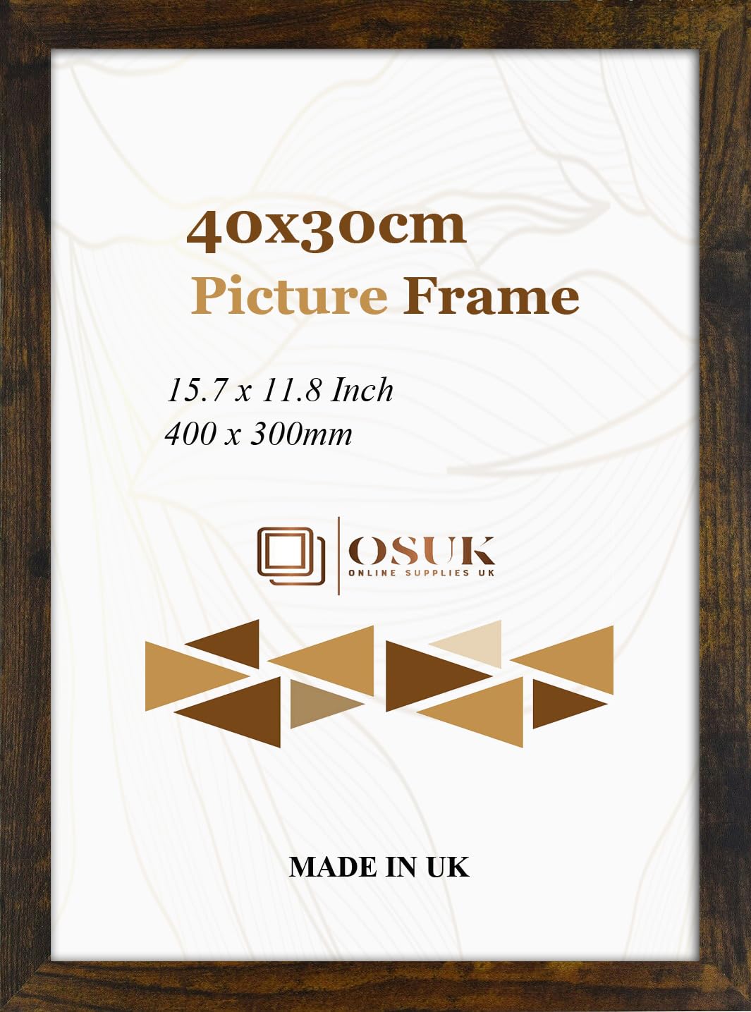 Frameeazy Rustic Osuk Limited 30X40 Cm Poster Frame - Large Picture Frames 15.7X 11.8 Inch (40Cm X 30Cm) - 300 X 400Mm Wooden Frames With Safe Perspex Front & Wall Mounting