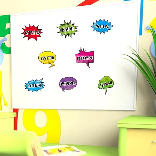 Miniatura 6 de Juego de 75 recortes de tablón de anuncios de superhéroes de cómic, decoración de fiesta de aula, 25 diseños únicos, recortes de cartón para niños,