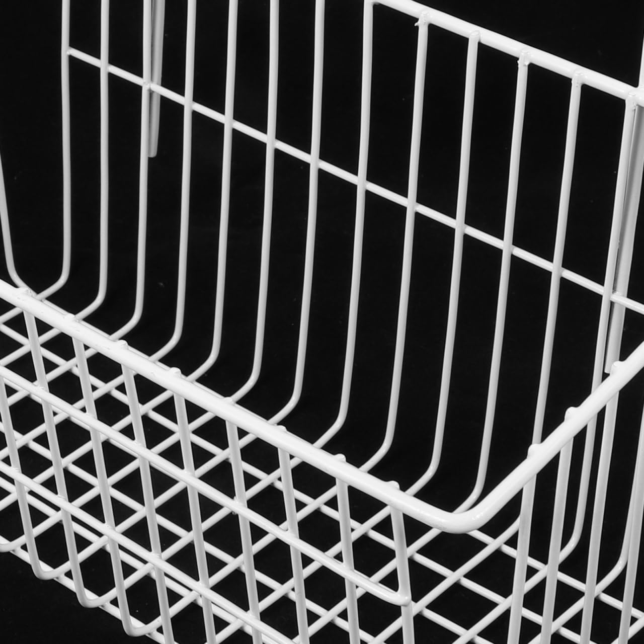 INOOMP Mangeoire à foin pour lapin, mangeoire à lapin, bac à herbe pratique pour chevaux, mangeoire à lapin, cochon d'Inde, panier de rangement en fer forgé blanc