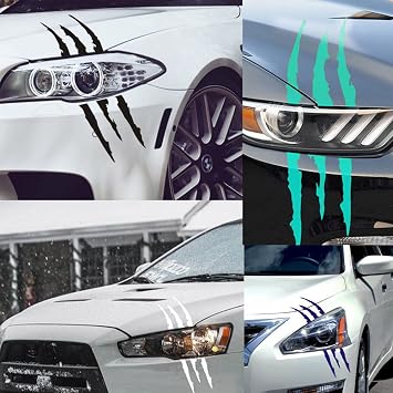 Marks Headlight Car Stickers, Stripes, Scratch Stickers, PVC for Car, Pickup, Bicycle, Marks Sticker