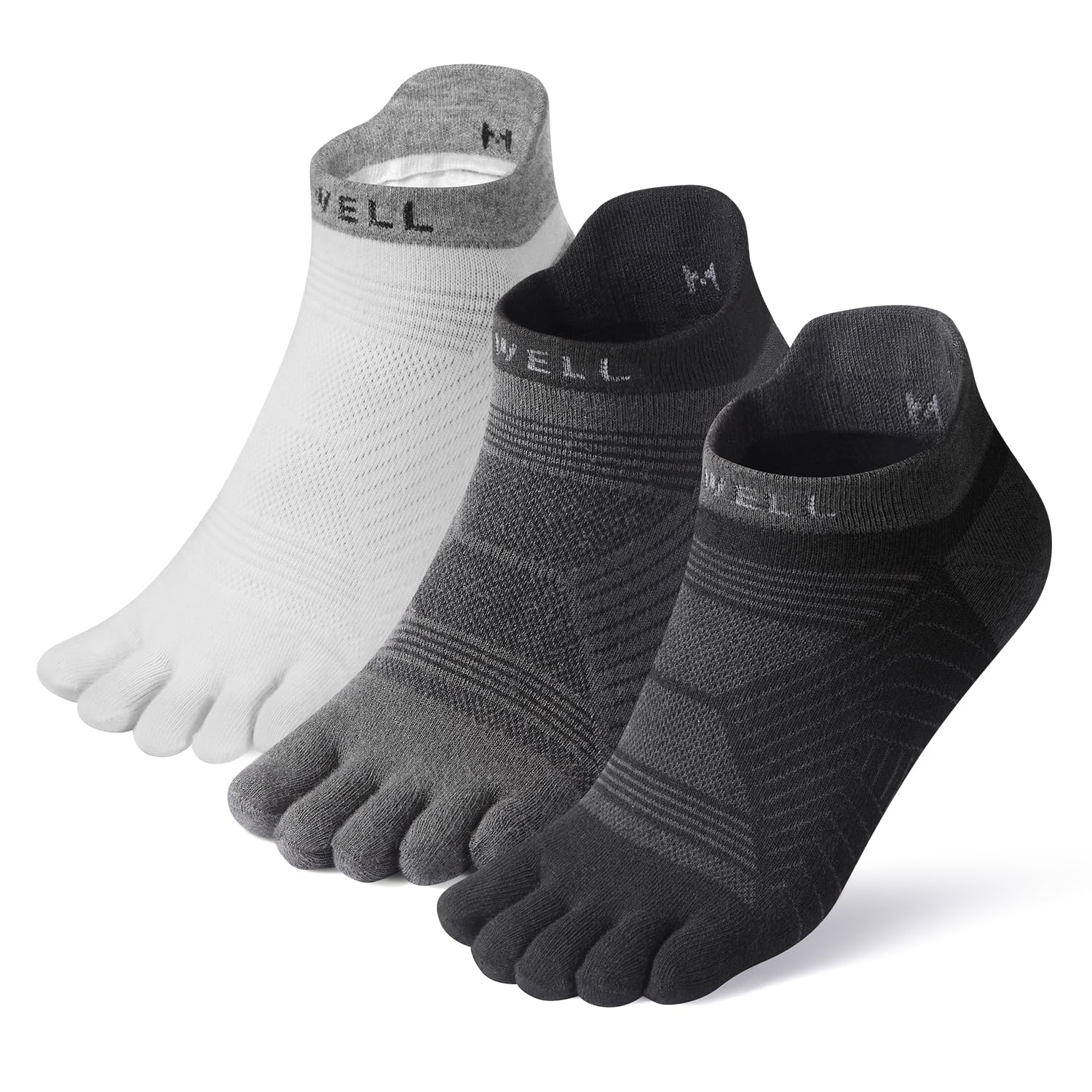 VWELL 3ts Calcetines con dedos Unisex adulto