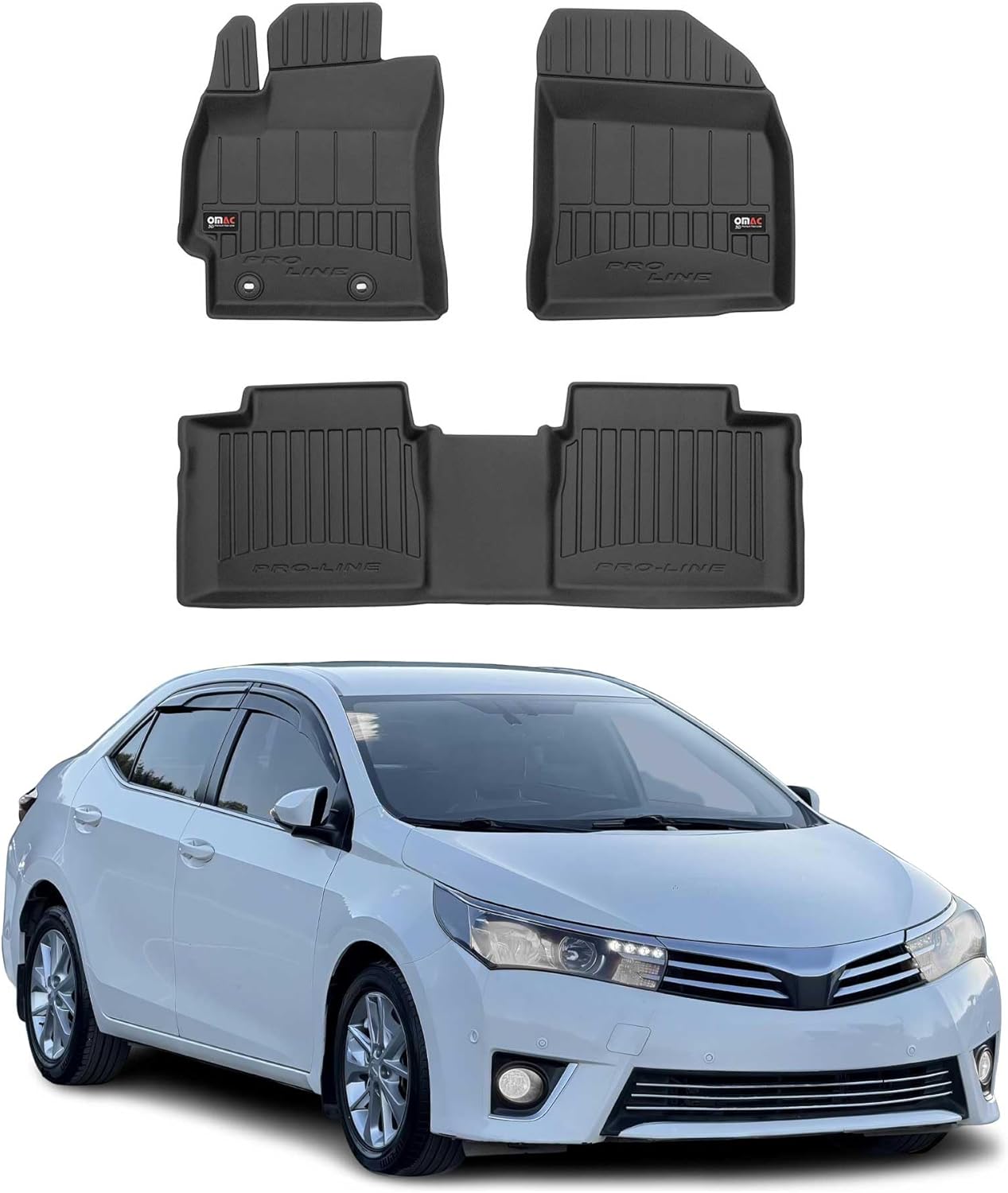 OMAC Premium Cargo Mats Liner for Toyota Corolla 2009-2013 Wagon All-Weather