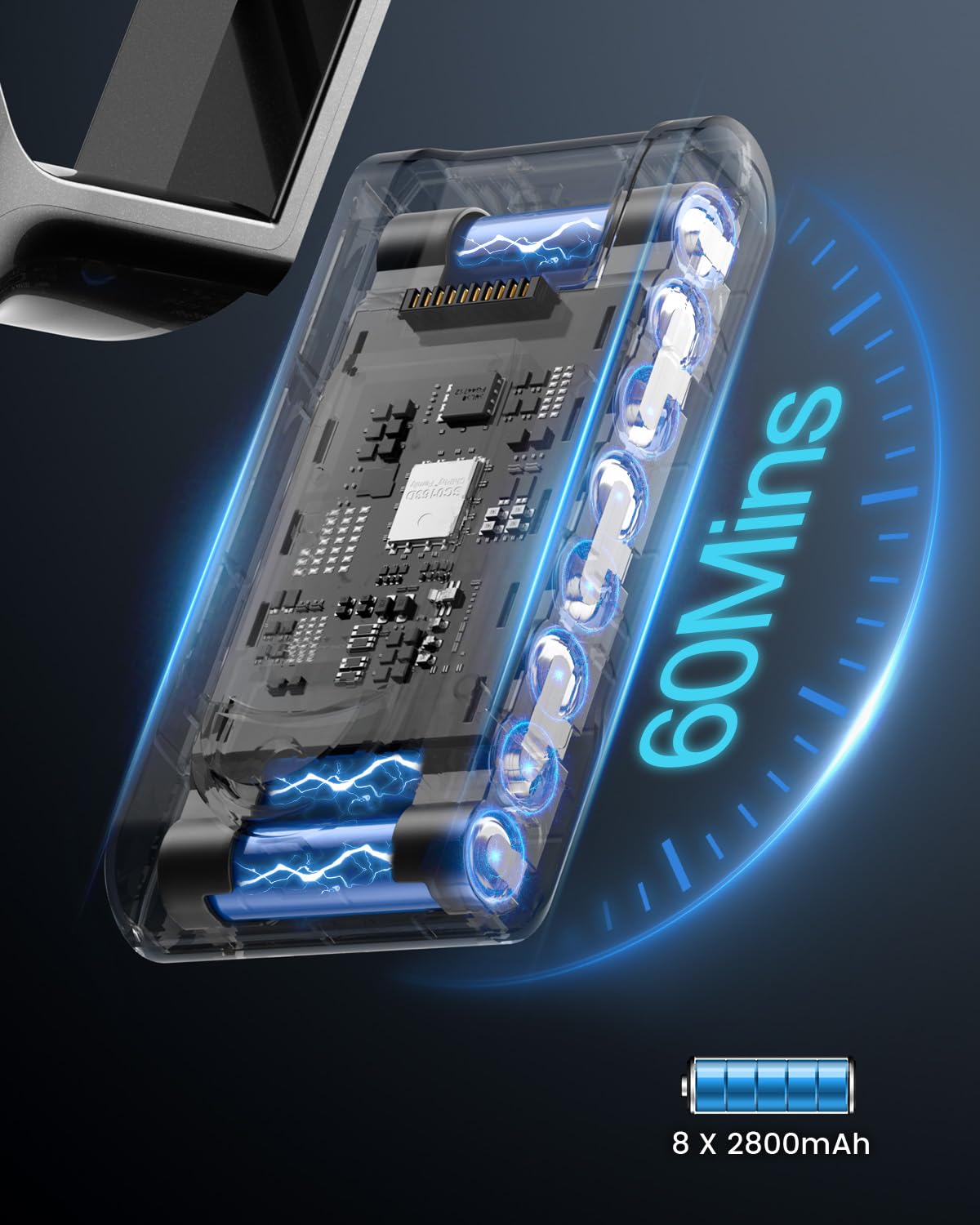 550W&45Kpa&60Mins Aspirapolvere Senza Fili Scopa Elettrica Senza Fili Potente con Touchscreen Intelligente e Anti-Avvolgimento 8 Stadi Filtrati/ 9 in 1 1,5L Aspirapolvere per Pavimenti/Tappeti/animal