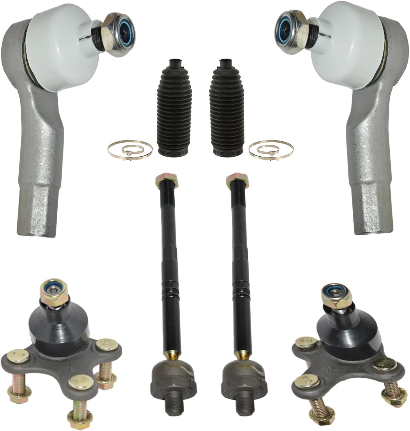 For AUDI A3 For VW GTI GOLF EOS STEERING BOOTS TIE ROD RODS BALL JOINTS LH RH Set of 8