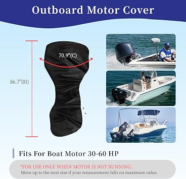 Outboard Motor Cover for Yamaha Mercury Tohatsu Honda 30-60 HP Boat Engine