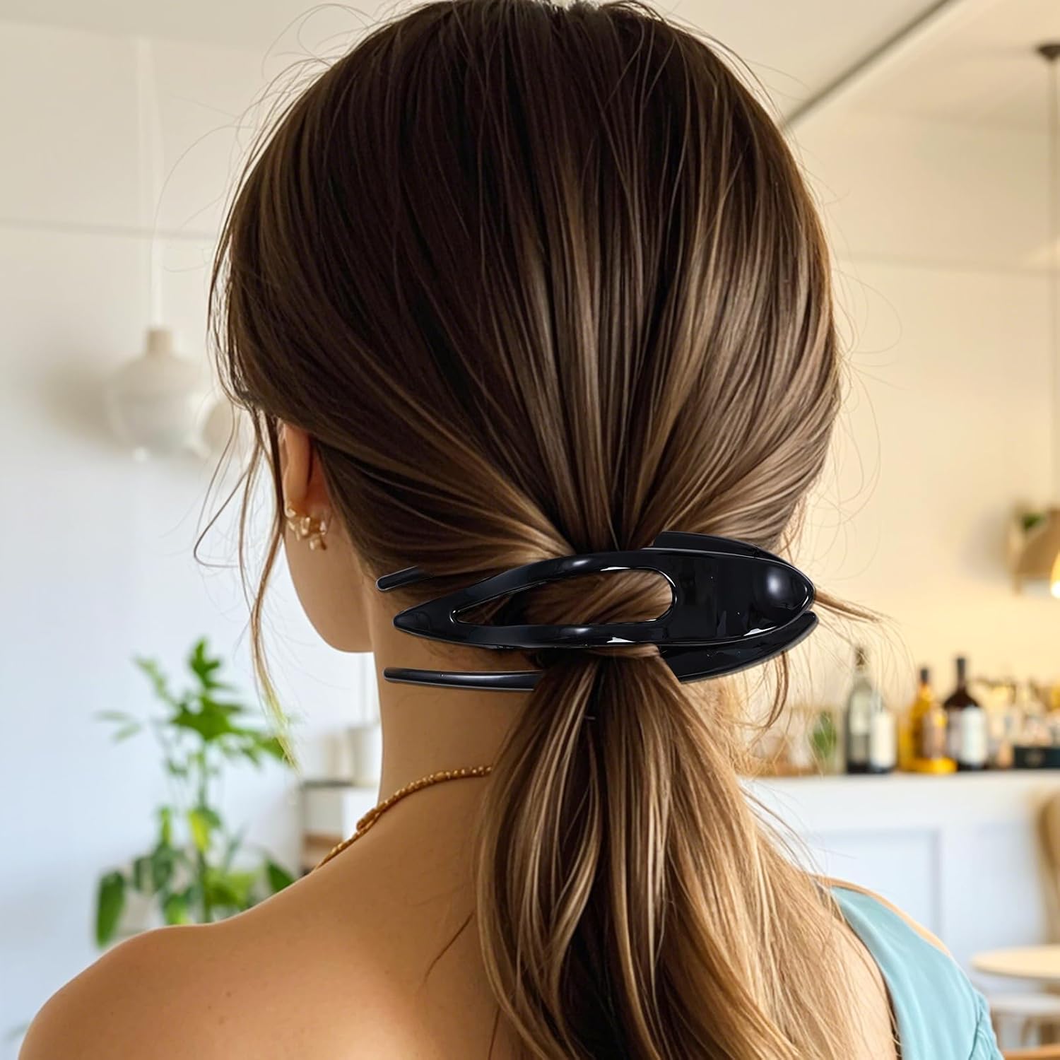 4 Pcs Flat Hair Claw Clips for Women French Clip for Women Thin and Thick Hair Stylish Lay Down Clips Large Alligator Clips Strong Hold No Slip Hair Barrettes - Image 7