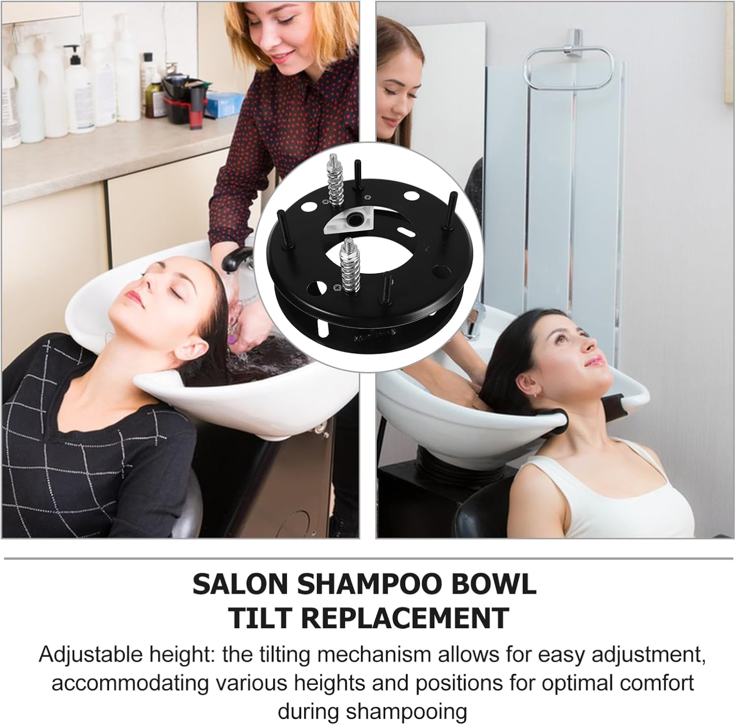 Healeved Salon Shampoo Bowl Tilt Mechanism with Rubber Wrap Replacement Shampoo Bed Mechanism Shampoo Bowl Tilting Mechanism Hairstylist Accessory