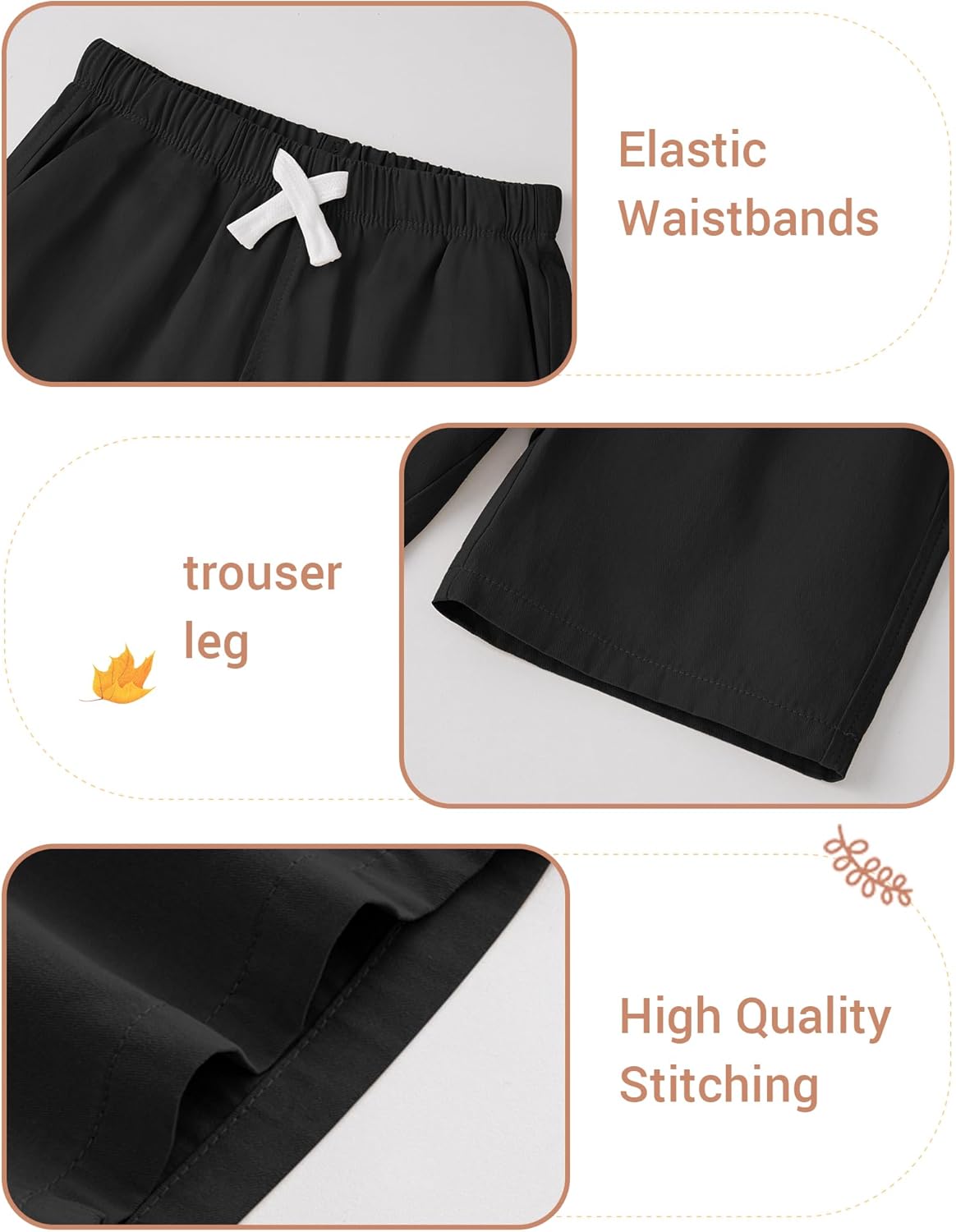 3 Pack Toddler Boys Shorts Baby Boy Summer Uniform Clothes Pull On Jogger Short Size 18M-5T - Image 4