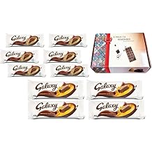 Galaxy Chocolate Bar Hamper Pack of 10   6 x Smooth Milk Chocolate + 4 x Smooth Caramel Bars   Assorted Chocolate Gift & Sharing Selection