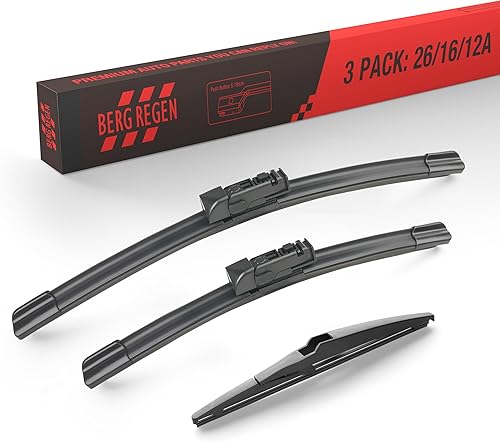 Miniatura 19 de BERG REGEN Juego de limpiaparabrisas de 26+16 pulgadas con limpiaparabrisas trasero de 12 pulgadas de repuesto para Subaru Crosstrek 2013-2017